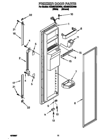 Freezer door