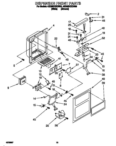 Dispenser front