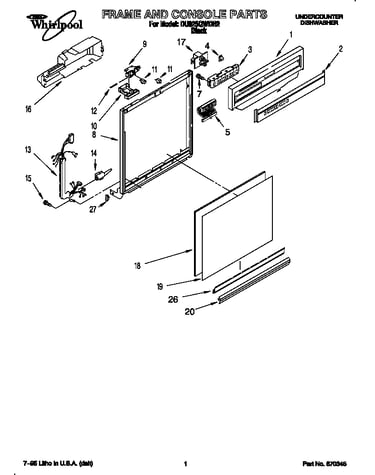 Frame and console