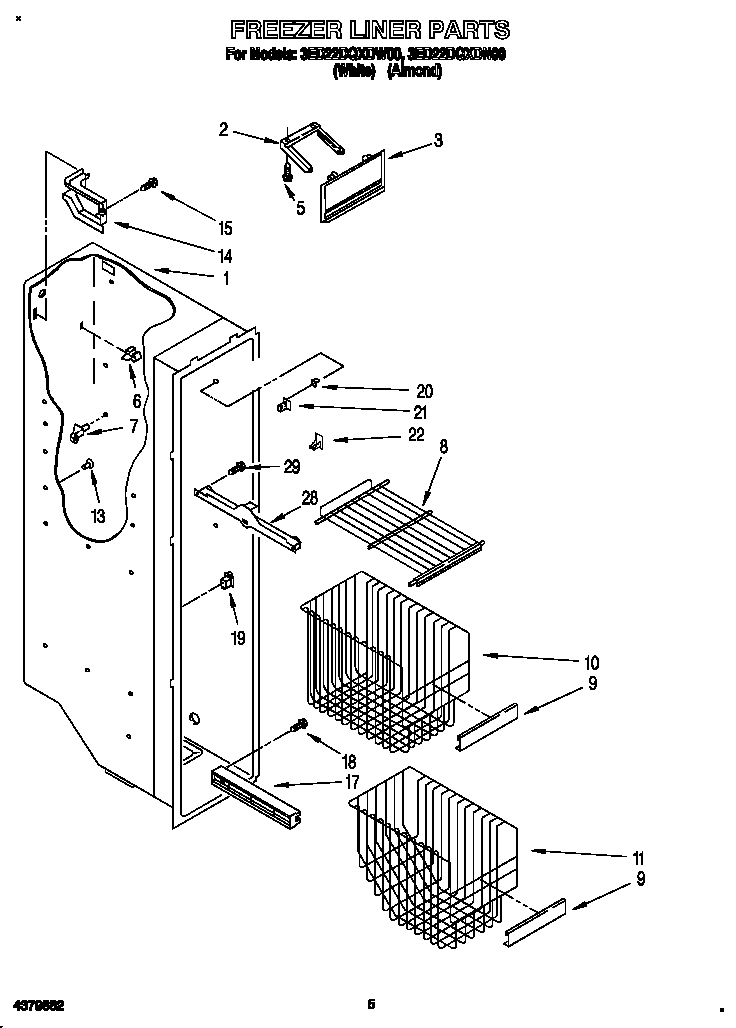 Freezer liner