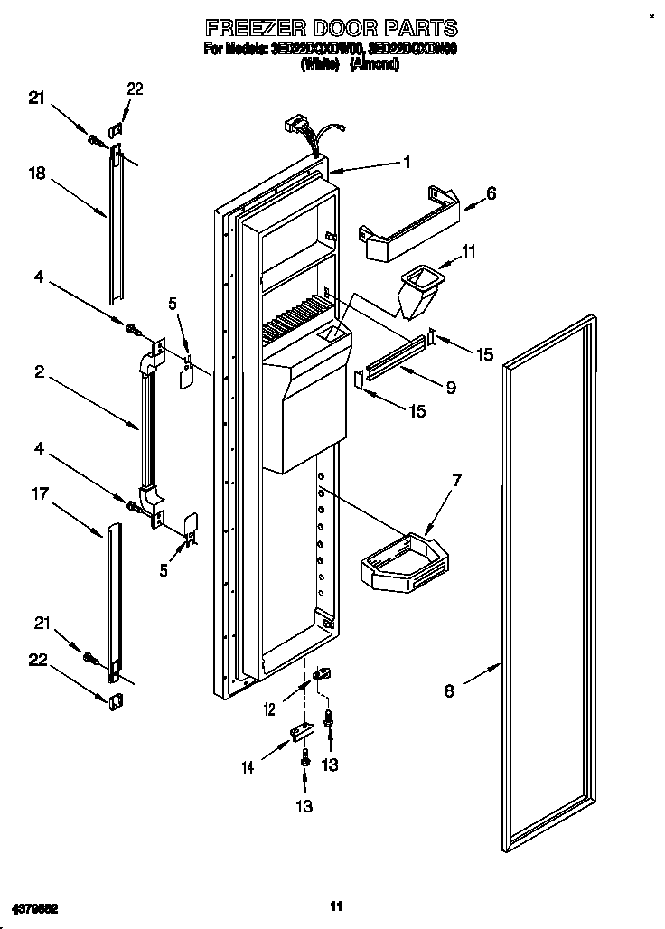 Freezer door
