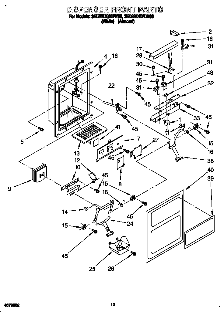 DISPENSER FRONT