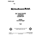 KitchenAid KGCT365XWH0 front cover diagram