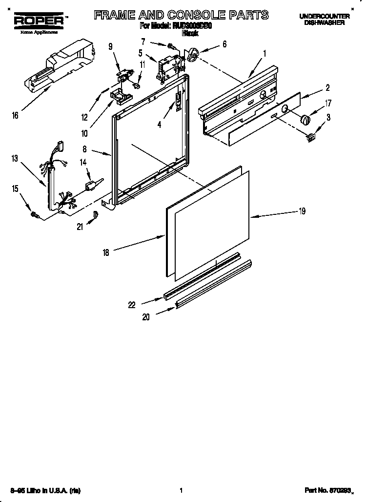Frame and console