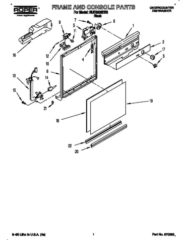 Frame and console