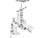 Roper RUD3006DB0 pump and spray arm diagram