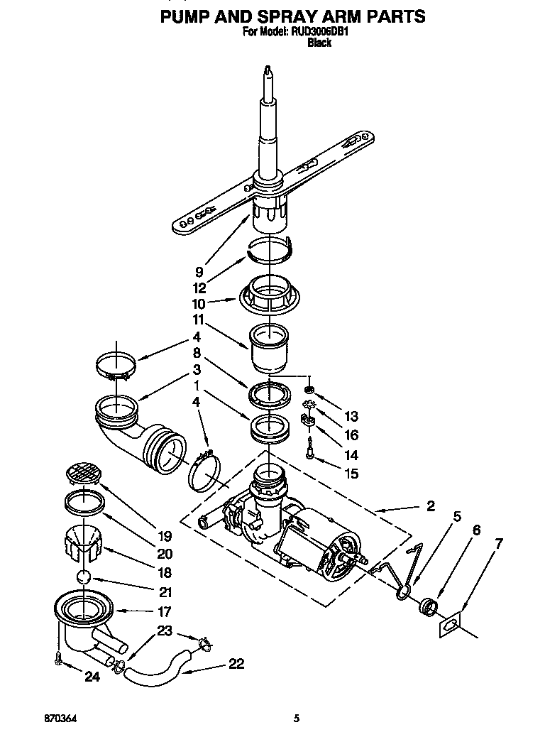 PUMP AND SPRAY ARM