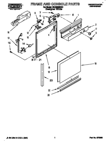 Frame and console