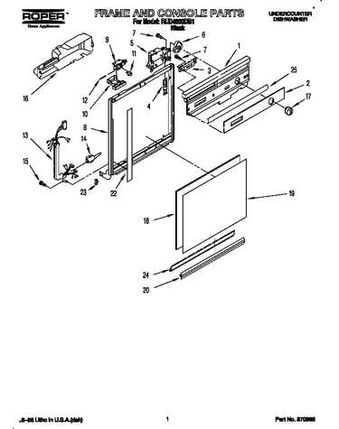 Frame and console