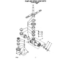 Roper RUD5750DB1 pump and spray arm diagram