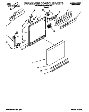 Frame and console