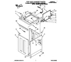 Whirlpool CAP2772BW1 top and cabinet diagram