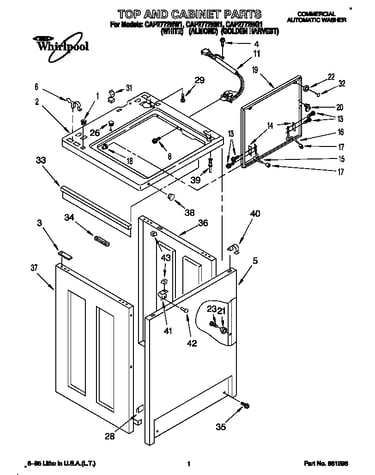 Top and cabinet