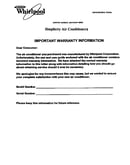 Important warranty information