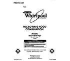 Whirlpool MH7100XYB0 front cover diagram