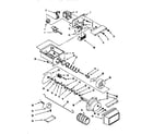 Whirlpool ED25DQXBN01 motor and ice container diagram
