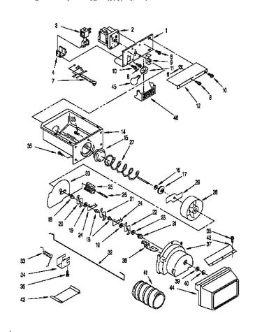Motor and ice container
