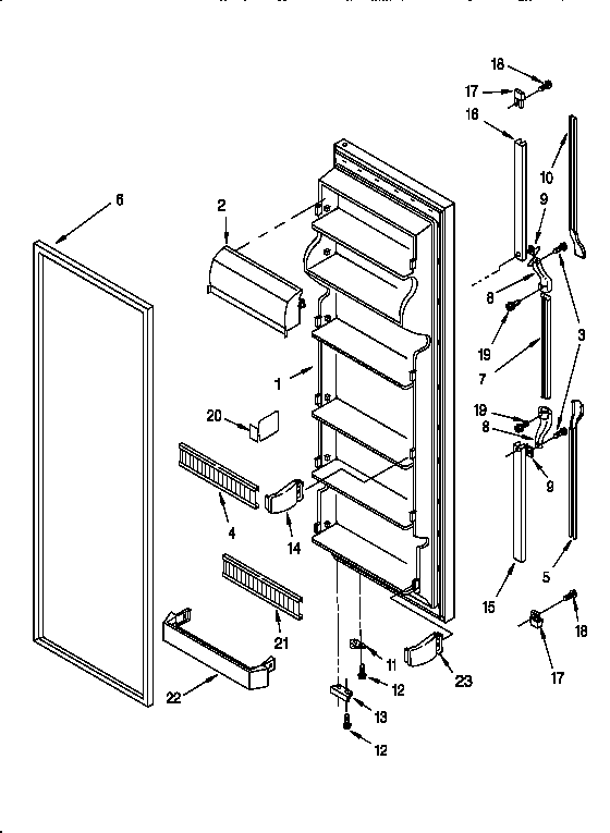 Refrigerator door