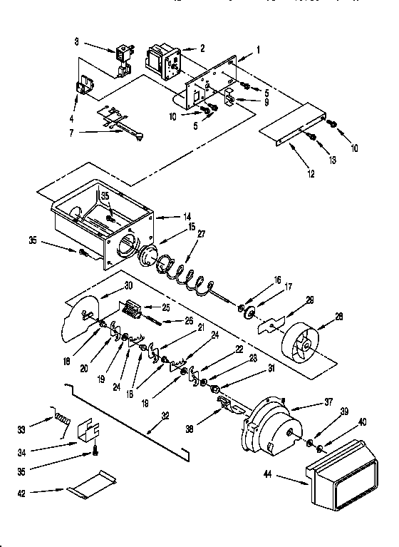 MOTOR AND ICE CONTAINER