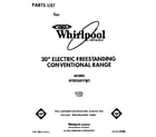 Whirlpool RF302BXVW3 front cover diagram
