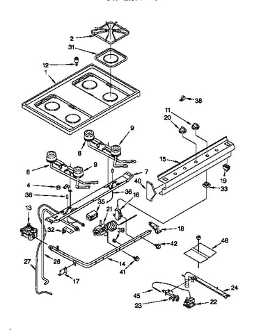 Cooktop and manifold