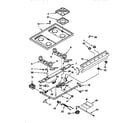 Whirlpool SF330PEWW6 cooktop and manifold diagram