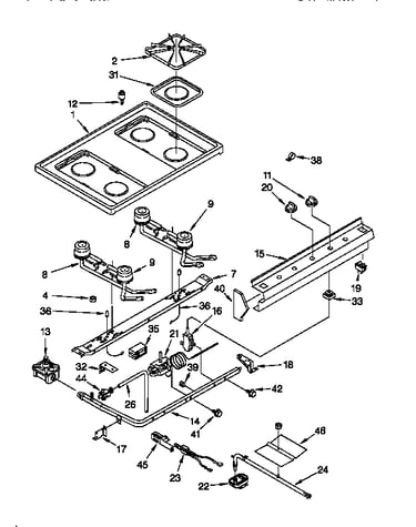 Cooktop and manifold