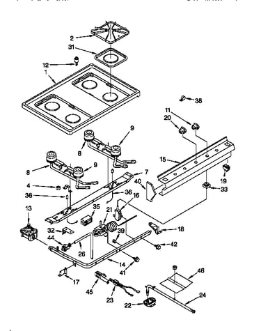 Cooktop and manifold