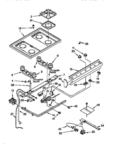 Cooktop and manifold