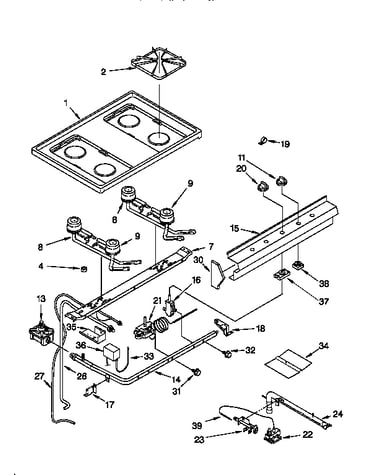 Cooktop and manifold