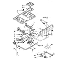 Whirlpool SF312PEWN1 cooktop and manifold diagram