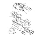 Whirlpool ED22DLXDN00 motor and ice container diagram