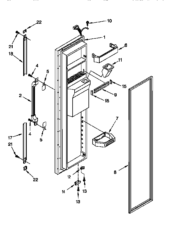 Freezer door