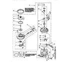 Whirlpool DU980QPDB3 pump and motor diagram