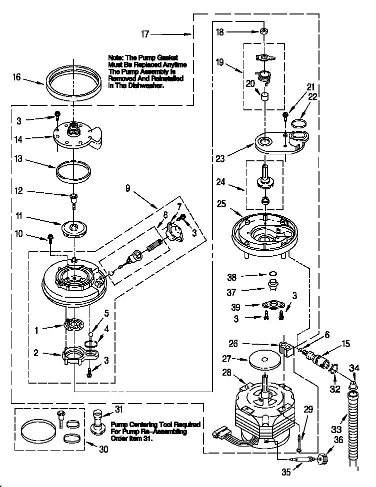 Pump and motor