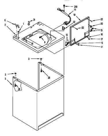 Top and cabinet