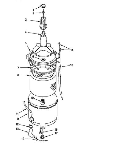 Agitator, basket and tub