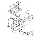 Whirlpool SF330PEWN4 cooktop and manifold diagram
