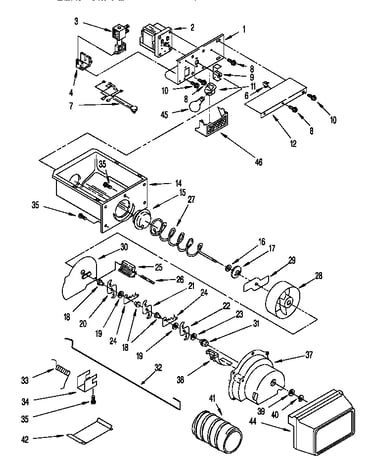 Motor and ice container
