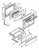 Oven door and drawer
