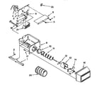 Whirlpool ED25PSXDN02 motor and ice container diagram