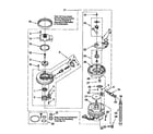 Whirlpool DU960QPDB1 pump and motor diagram