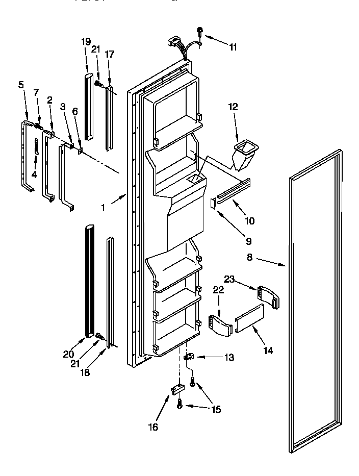Freezer door