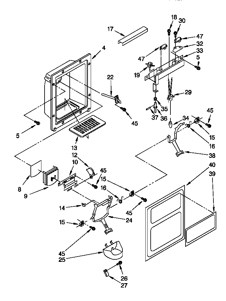 Dispenser front