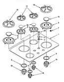 Cooktop, burner and grate