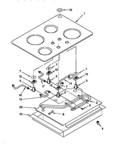 Burner box, gas valves, and switches