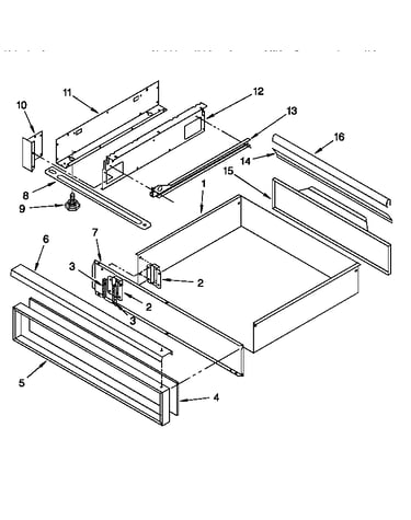 Utility drawer and rail