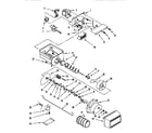 Whirlpool ED22DSXDB02 motor and ice container diagram
