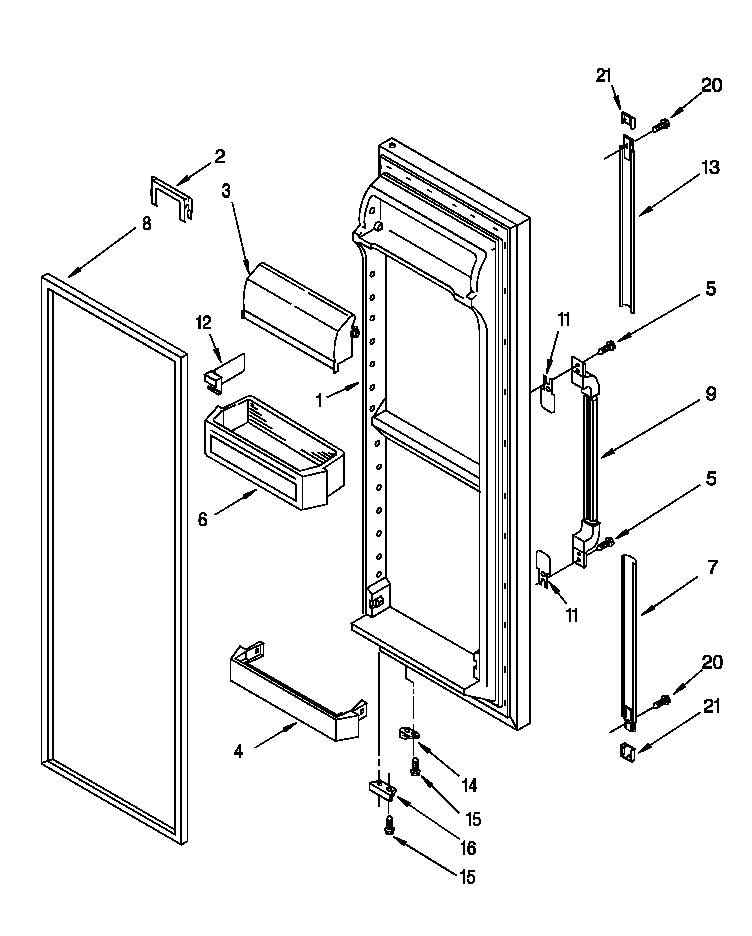 Refrigerator door