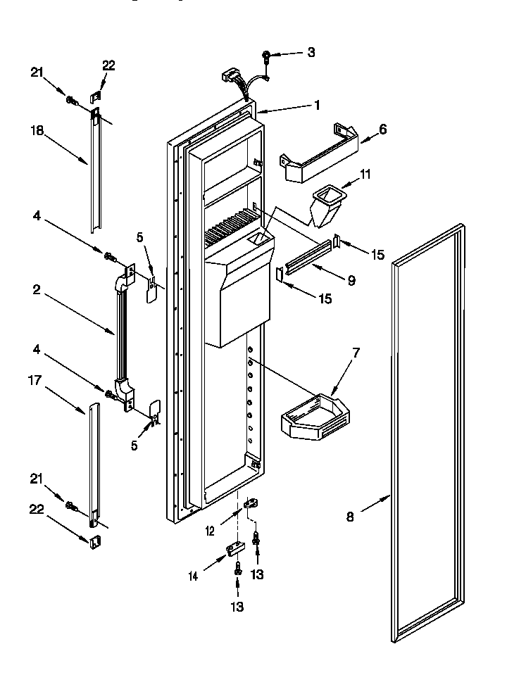 Freezer door